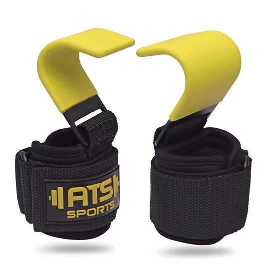 Power Hook Lifting Hooks for Weightlifting – Anti-Slip Steel Hooks with Comfortable Wrist Support (Pair)
