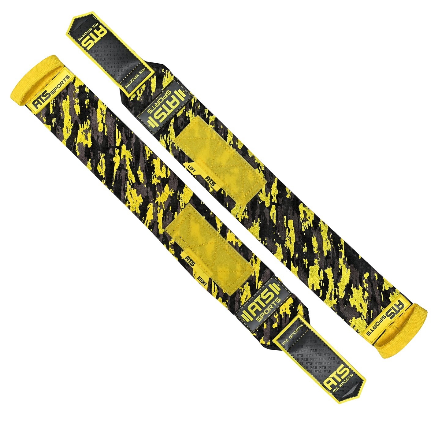 Wrist Wraps 20” Super Heavy – Yellow Camo | Extreme Stability & Maximum Support