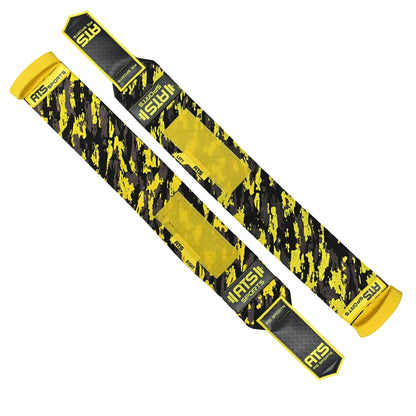 Wrist Wraps 20” Super Heavy – Yellow Camo | Extreme Stability & Maximum Support