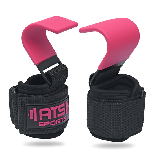 Power Hook Lifting Hooks for Weightlifting – Anti-Slip Steel Hooks with Comfortable Wrist Support (Pair)