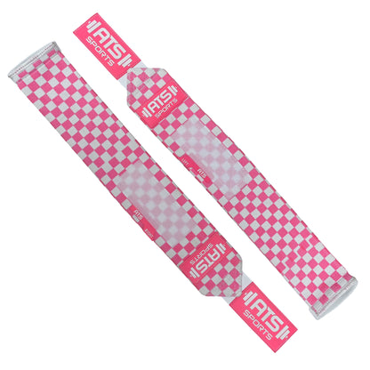 Wrist Wraps 18” Heavy – Pink & White | Enhanced Support for Intense Training
