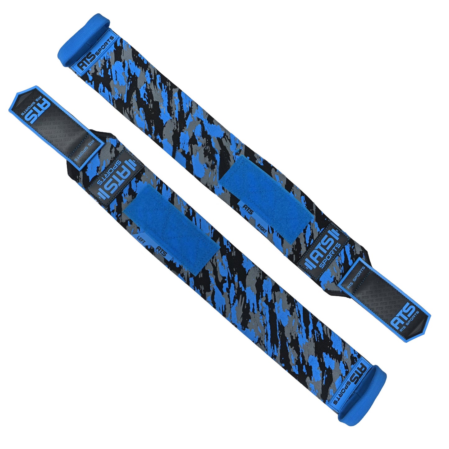 Wrist Wraps 20” Super Heavy – Blue Camo | Extreme Stability & Maximum Support