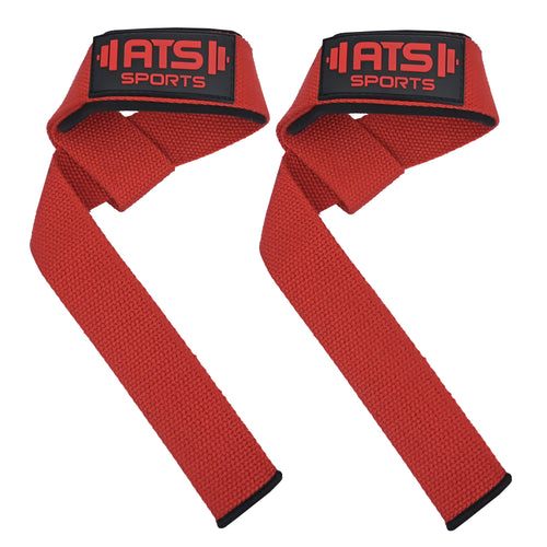 Lifting Straps – Red | Neoprene Padded Support for Heavy Lifting