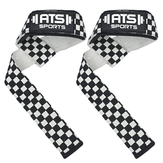Lifting Straps – Black & White | Padded Neoprene Support for Heavy Lifting