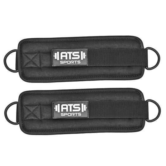 Premium Ankle Straps for Glutes | ATS SPORTS - Black